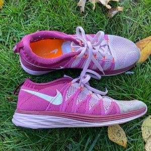 Nike pink Flynit Lunar 2 sneakers